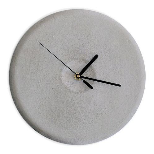 Reloj De Pared  Silencioso De Cemento Diseño Original Thempo