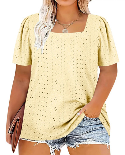 Tops De Manga Corta Para Mujer, Talla Grande, Nuevo Modelo