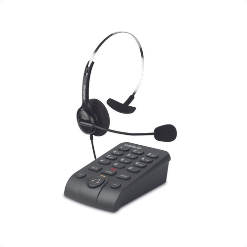 Telefone Headset Base Teclado Hsb 40 Telemarketing Intelbras