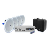 Kit Armado Sonido Ambiental Amp-120 + 2 Bafles Muro 4 Plafón