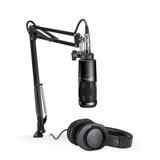 Microfone Audio Technica At2020 + Ath-m20x + Caboxlr Suporte