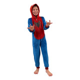 Pijama Spiderman Enterito Niños Abrigado Disfraz Infantil