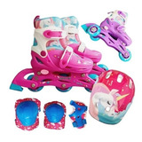 Rollers Patin 2 En 1 Extensibles Unicornio + Kit Proteccion 