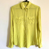 Blusa Manga Larga Color Amarillo Marca Loft Talla Xs Usada