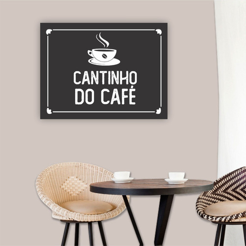Placa Quadro Decorativo 30x40cm Cantinho Do Café Cozinha 2