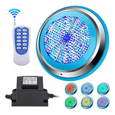 Roleadro Refletor LED Luces para Alberca 324 Led Rgb y Transformador 30w | Envío gratis