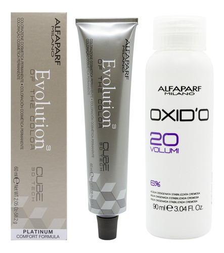 Alfaparf Evolution Kit X1 Tintura + Oxidante Coloración 6c