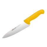 Cuchillo Carnicero Arcos 20cm Profesional Amarillo Asado Bbq