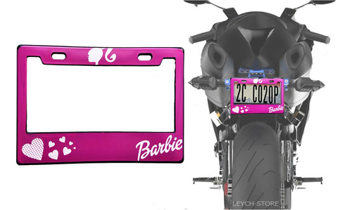 Porta Placa Moto Barbie Italika Vento Honda Yamaha