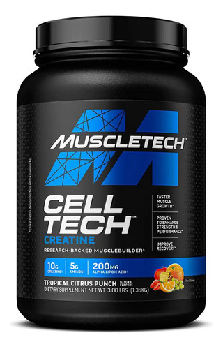 Suplemento En Polvo Muscletech  Cell-tech Creatina Sabor Ponche De Cítricos En Pote De 1.36kg