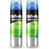 Gel De Afeitar Gillette Pack X2 Latas Mach3 Sensitive 200 Ml