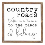 12 X 12 Country Roads Take Me Home Cartel De Pared Con ...