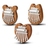 Paquete De 3 Mini Kalimba Thumb Piano 8 Teclas, Mbira D...