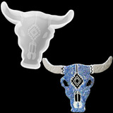 Steer Bull Skull Freshie Mold, Molde De Silicona Para Freshi