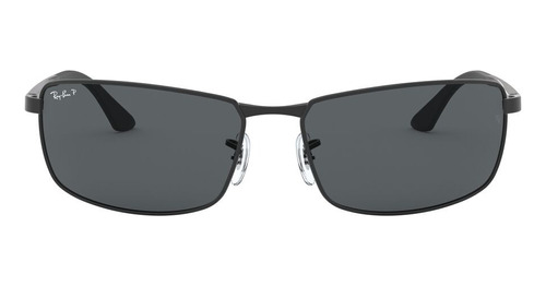 Lente De Sol Ray Ban Rectangular Mate Negro Rb3498