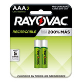 Pila Recargable Rayovac Aaa2 (blister 2un)