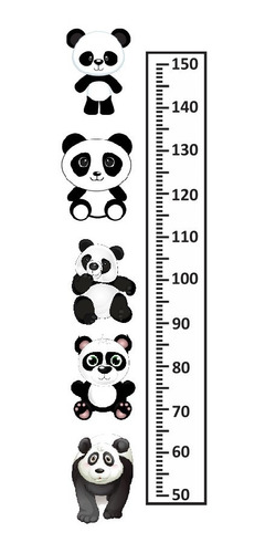 Oferta Medidor Infantil Para Niños Osos Panda - Regla 1m
