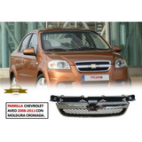 Parrilla Chevrolet Aveo 2008-2011 Con Moldura Cromada. 