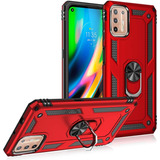 Funda Resistente A Golpes Con Anillo Para Motorola G9 Plus