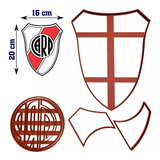 Cortante Futbol River Escudo Torta Fondant 12 Cm Microcentro