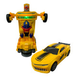 Carrinho Transformers Vira Robô Brinquedo Musical Som E Luz