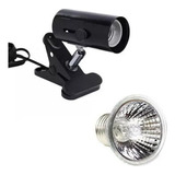 Luminária De Clip Bocal Cerâmica + Lâmpada Uva Uvb 110v 50w