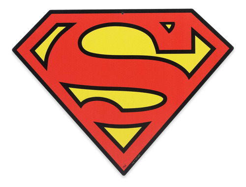 Dc Comics Superman Logo Metal Sign - Divertido Arte De Pared