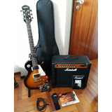 Guitarra EpiPhone Les Paul Lp100 Sunburst + Marshall Mg30 Fx