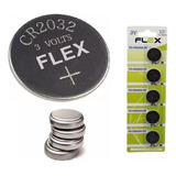 Pilha Bateria Flex Cr-2032 3v-pc/chaves/controles-5 Unidades