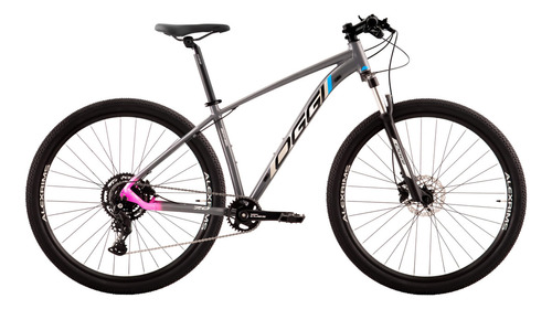 Bicicleta 29 Oggi Big Wheel 7.0 2024 Cues 9v Grafite/rosa Cor Grafite-rosa Tamanho Do Quadro 15.5