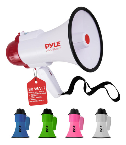 Pyle Megaphone Speaker Bullhorn - Sirena Incorporada, Contro