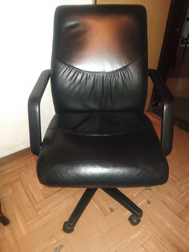 Silla Oficina/pc, Respaldo Bajo, Cuero, Regulable