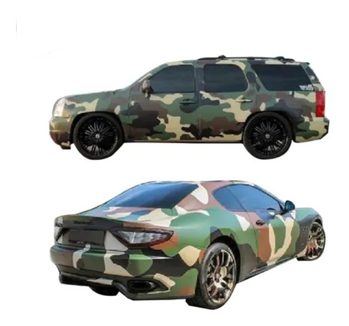 Vinilo Moldeable Camuflados Vehiculos 1.52 Mts X 1 Metro 