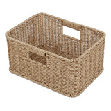 Cesto Organizador De Rattan Sintético 31x22x15cm