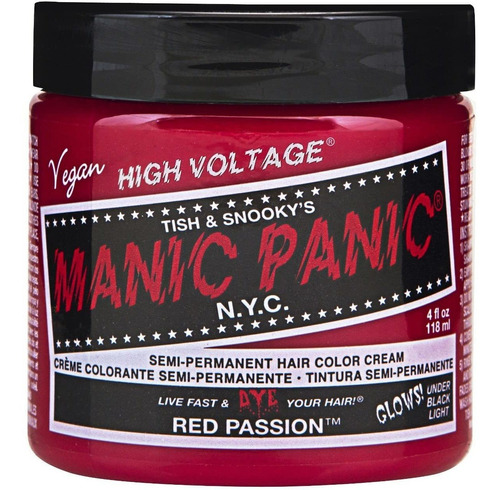 Red Passion Tinte Rojo Manic Panic 4oz Arctic Fox Punky Rbl