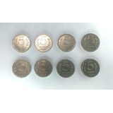 Antiguas Monedas 5 Pesos 1961-1968 Argentina Serie Completa