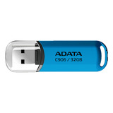 Memoria Usb 2.0 Adata 32gb C906 Flash Drive Plástico Color Azul Liso