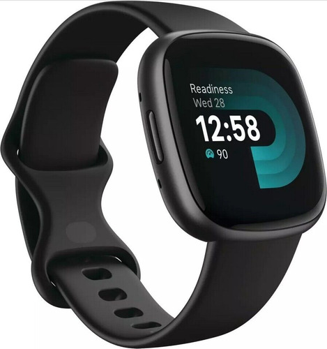 Smartwatch Fitbit Sport Versa Sport 1.58  Caja 158mm De  Aluminio  Negra, Malla  Negra De  Silicona Liso