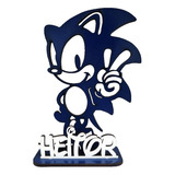 15 Centros De Mesa Sonic 20cm Pintado Frente E Verso