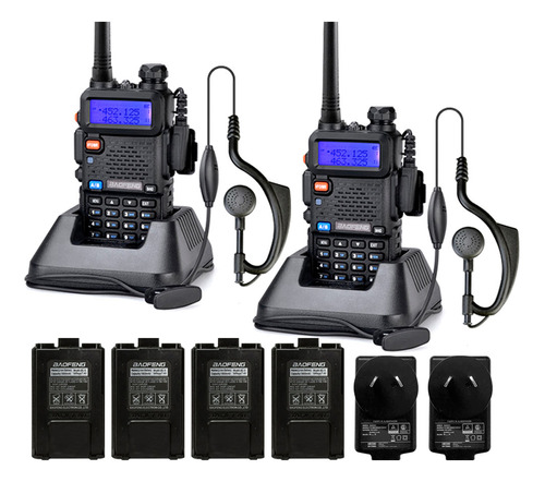 Set Handy Baofeng Uv5r Bi Banda 126 Canales Uhf Vhf Oficial