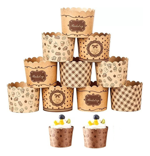 Pack 12 Moldes De Papel Para Cupcake Molde Decoración Muffin