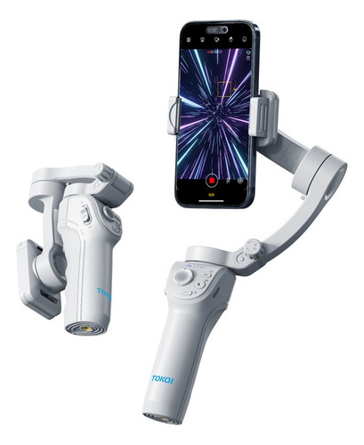 Gimbal Estabilizador Para Celular M01 De 3 Ejes Con Luz App