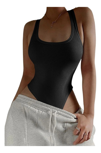 Body De Tanga For Mujer Con Control De Barriga, Sin Mangas,