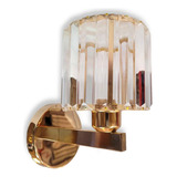Arandela Luminária Cristal K9 Cilíndrica Dourada Ou Prata