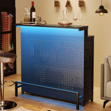 Yitahome Mueble De Bar Para El Hogar Con Luces Led, Mesa De.