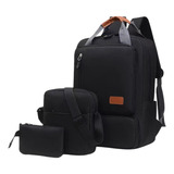 Mochila Notebook Kit 3 Bolsas Bag Usb Impermeável Moderna