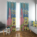 Cortina Bob Esponja Personalizada 2,80 L X 1,80