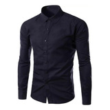 Camisa Masculina Slim Fit Casual  Moda Homem