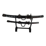 Espada Samurai Katana 2 Peças Decoração Enfeite Oriental