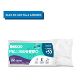 Sacos Para Lixo Pia Banheiro 34cm X 38cm 100 Unidades